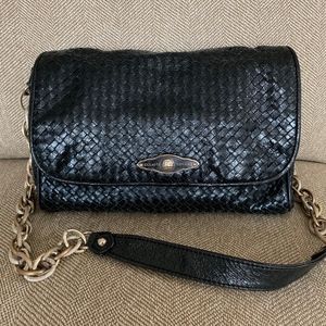 Elliot Lucca black leather shoulder bag